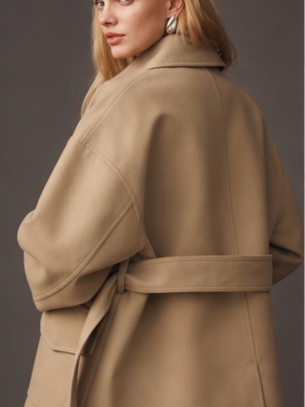 rag & bone Sand Beige Oversized Belted Utility Jacket XS - Picture 2 of 6